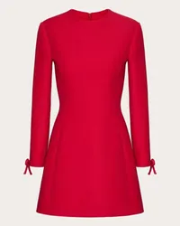 Valentino Garavani ABITO CORTO IN CREPE COUTURE Donna ROSSO Rosso