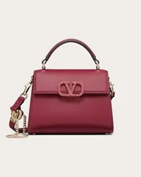 Valentino Garavani BORSA A MANO MINI GARAVANI VSLING CON LOGO GIOIELLO Donna ROSSO SCURO Rosso