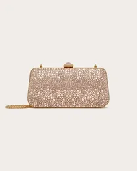 Valentino Garavani MINAUDIERE CARRY SECRETS CON STRASS Donna GOLD QUARTZ Gold