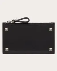 Valentino Garavani PORTACARTE ROCKSTUD Uomo NERO Nero