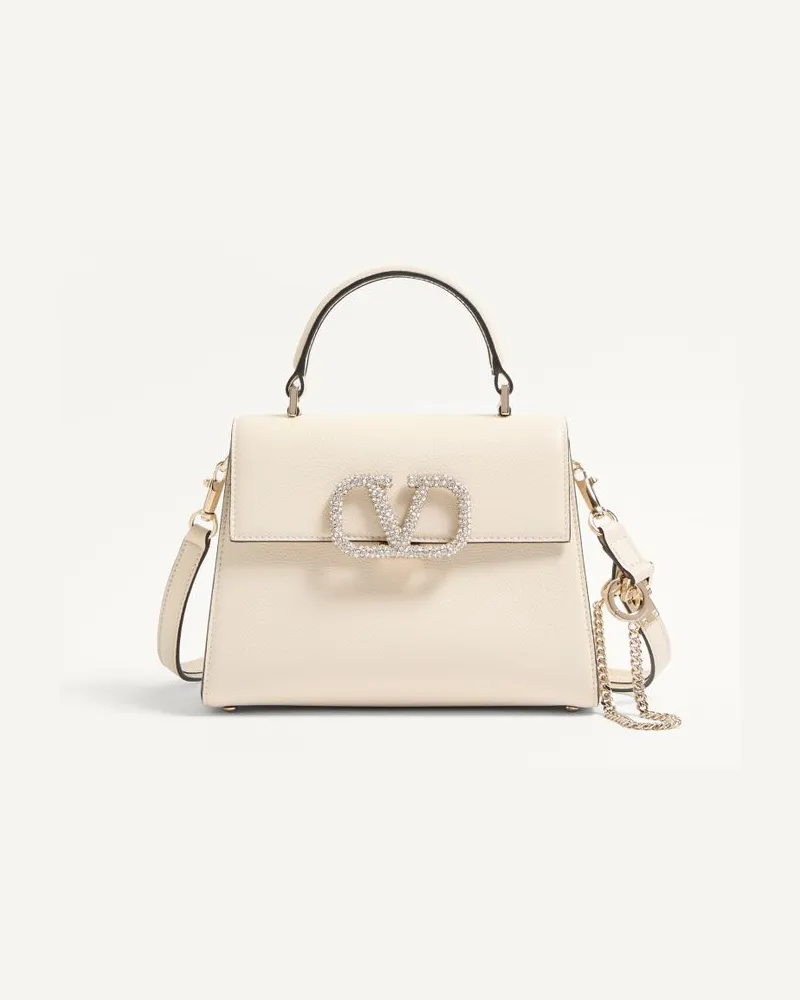 Valentino Garavani Borsa A Mano Piccola Vsling Con Logo Gioiello Donna AVORIO Avorio