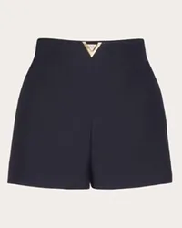 Valentino Garavani SHORTS IN CREPE COUTURE Donna NAVY Navy