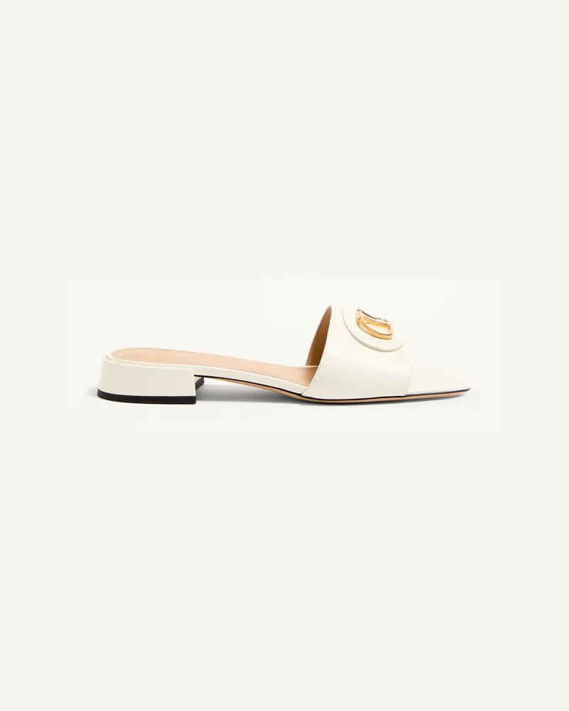 Valentino Garavani Sandalo Slide VLogo Signature In Vitello 20Mm Donna AVORIO Avorio