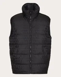 Valentino Garavani GILET IN NYLON REVERSIBILE CON MOTIVO TOILE ICONOGRAPHE Uomo NAVY Navy