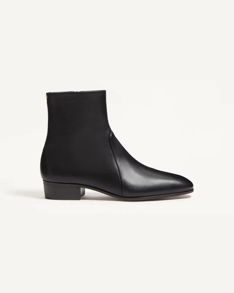 Valentino Garavani Stivaletto Pat In Capretto Uomo NERO Nero