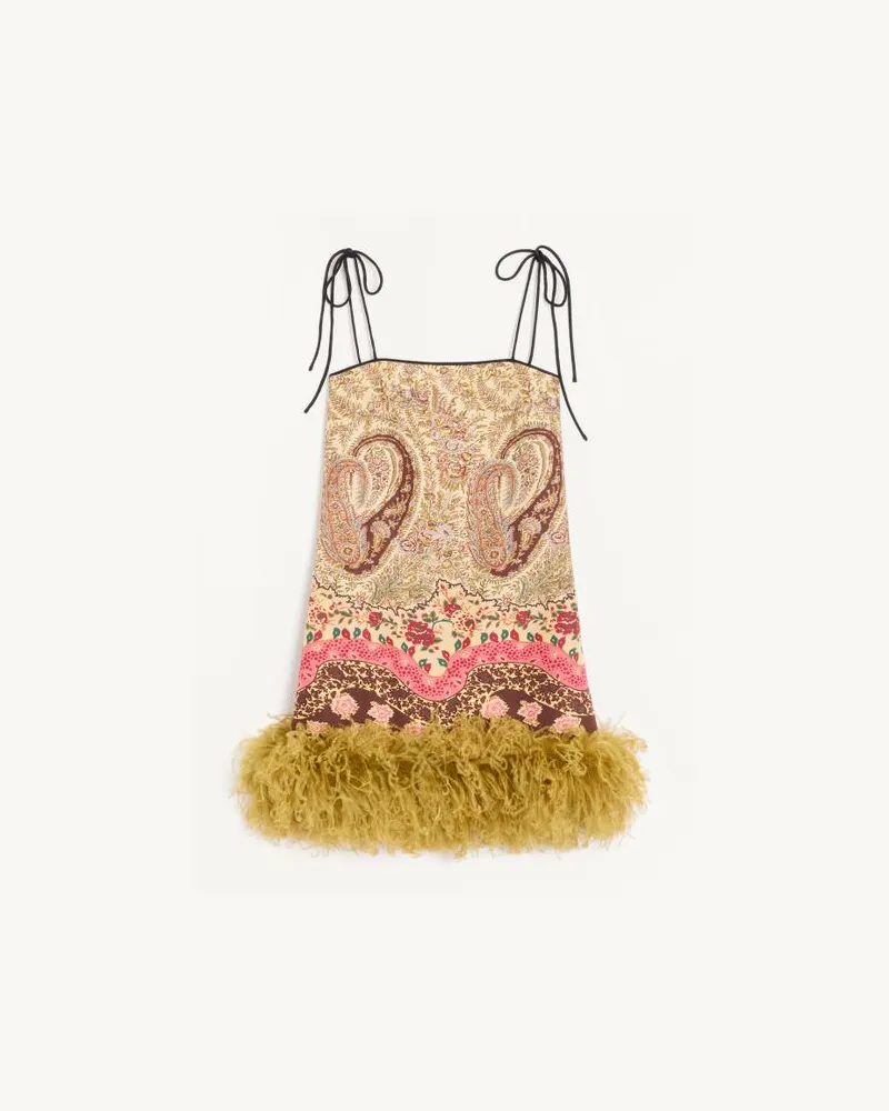 Valentino Garavani Abito Corto In Seta Shappe Voyage Imaginaire Paisley Donna MULTICOLOR Multicolor