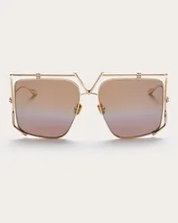 Valentino Garavani V - LIGHT OCCHIALE SQUADRATO OVERSIZE IN TITANIO unisex MARRONE Marrone