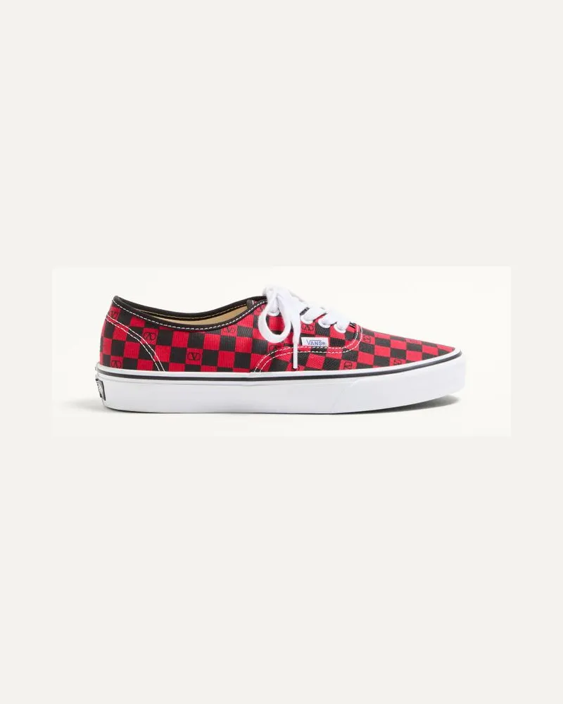 Valentino Garavani Sneaker Low-Top Valentino Garavani And Vans In Tessuto Con Stampa VLogo Checkerboard Uomo ROUGE PUR/NERO Rouge