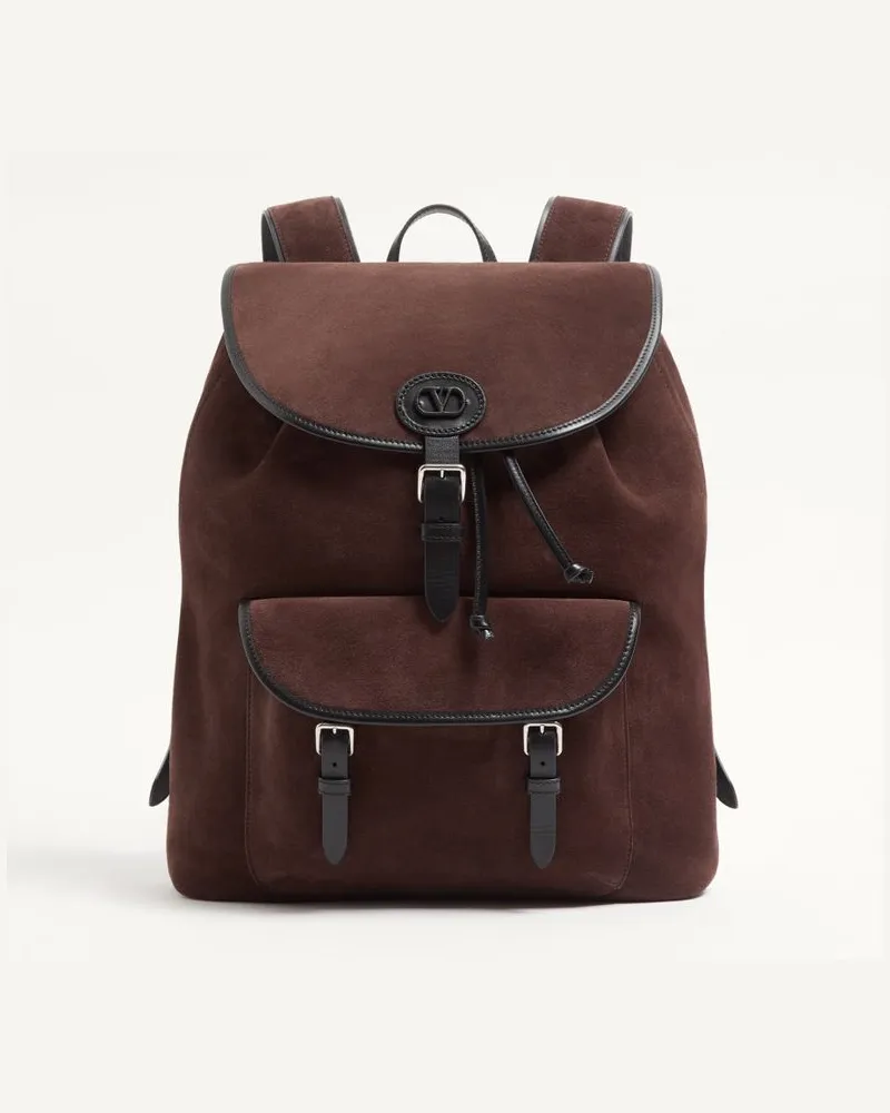 Valentino Garavani Zaino Valentino Garavani Antibes in suede Uomo EBANO Ebano
