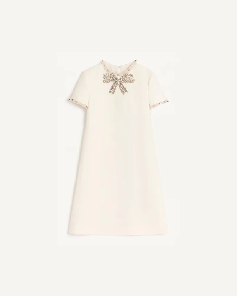 Valentino Garavani Abito Corto In Crepe Couture Ricamato Donna AVORIO Avorio