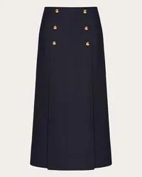 Valentino Garavani GONNA MIDI IN CREPE COUTURE Donna NAVY Navy