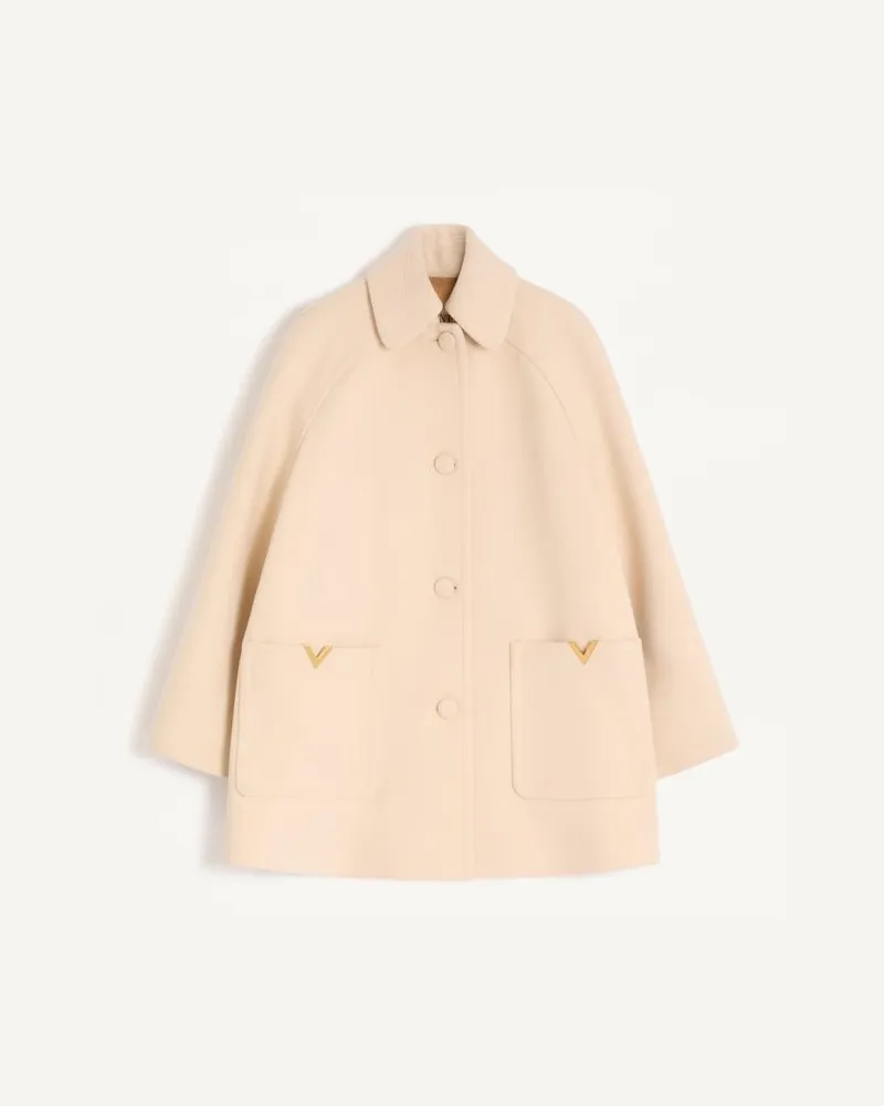 Valentino Garavani Caban In Wool Drap Donna BETULLA Betulla