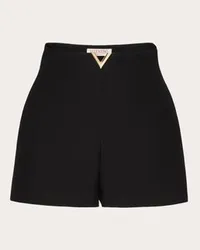 Valentino Garavani SHORTS IN CREPE COUTURE Donna NERO Nero