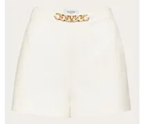 SHORTS IN CREPE COUTURE VLOGO CHAIN Donna AVORIO