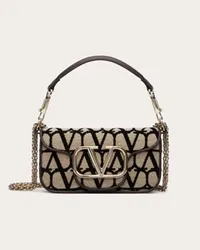 Valentino Garavani BORSA PICCOLA A SPALLA GARAVANI LOCÒ TOILE ICONOGRAPHE Donna BEIGE/NERO Beige