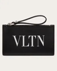 Valentino Garavani PORTACARTE VLTN Uomo NERO/BIANCO Nero