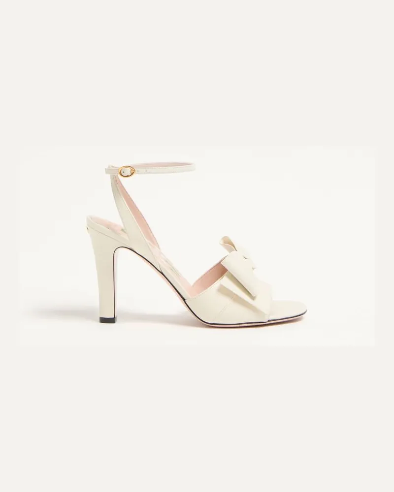 Valentino Garavani Sandalo Bowow In Capretto 95Mm Donna AVORIO Avorio