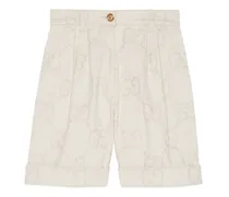 Gucci Shorts in cotone con maxi GG Bianco