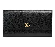 Gucci Portafoglio Continental GG Marmont in pelle Nero