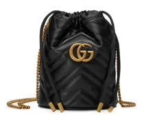Gucci Mini borsa a secchiello GG Marmont Nero