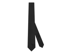 Gucci Cravatta in seta con dettaglio Doppia G Nero