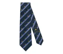 Cravatta in seta a righe con GG