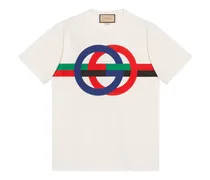 T-shirt in cotone con stampa GG tondo