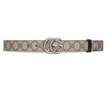 Gucci Cintura sottile reversibile GG Marmont Nero