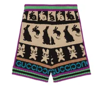 Gucci Shorts in lana jacquard Nero