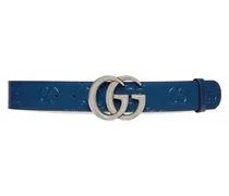Gucci Cintura larga GG Marmont Blu