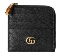 Gucci Double G card case with bamboo Nero
