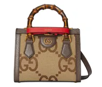 Gucci Mini borsa shopping  Diana jumbo GG Marrone