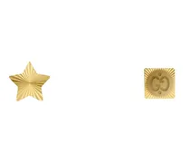 Orecchini asimmetrici Icon 18 carati