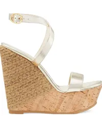 Stuart Weitzman 5050 Wedge Sandal - Donna  Argento Argento