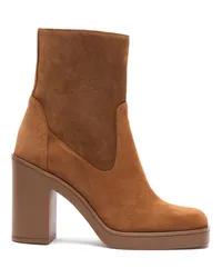 Stuart Weitzman Bethenny 80 Zip Bootie - Donna Stivali E Stivaletti Coffee Tonal Coffee