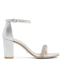 Stuart Weitzman Nearlynude Highshine Sandal - Donna  Silver Silver