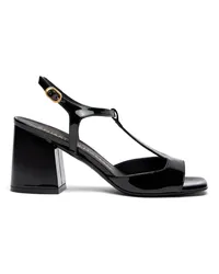 Stuart Weitzman Flareblock T-strap Sandal - Donna  Black Black