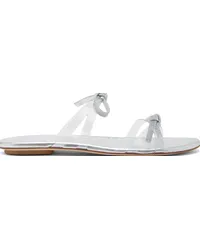 Stuart Weitzman Sw Bow Slide - Donna Mocassini E Scarpe Basse Argento Argento