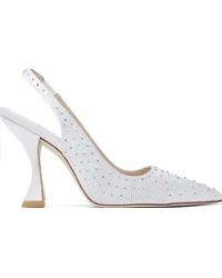 Stuart Weitzman Glam Xcurve 100 Slingback - Donna  Bianco Bianco