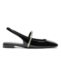 Stuart Weitzman Stefanie Slingback Flat - Donna Mocassini E Scarpe Basse Black/clear Black