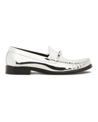 Stuart Weitzman Lottie Bow Loafer - Donna Mocassini E Scarpe Basse Silver Silver