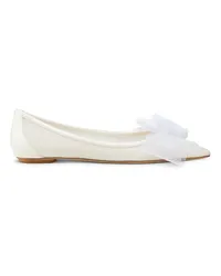 Stuart Weitzman Blushing Bow Flat - Donna Mocassini E Scarpe Basse Cream/white Cream