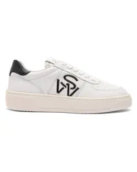 Stuart Weitzman Sw Courtside Logo Sneaker - Donna  White White