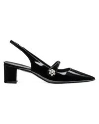 Stuart Weitzman Crystal Fleur 50 Block Slingback - Donna Décolleté E Slingback Black Black