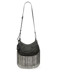 Stuart Weitzman Stellar Crescent Crystal Fringe Bag - Donna  Black Black