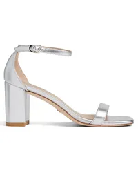 Stuart Weitzman Nudistcurve 75 Block Sandal - Donna Sandali Argento Argento