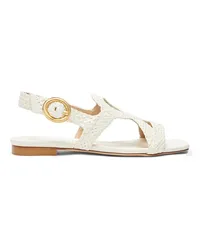 Stuart Weitzman Wovette Flat Sandal - Donna  Cream Cream