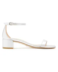 Stuart Weitzman Nudistcurve 35 Block Sandal - Donna  Argento Argento