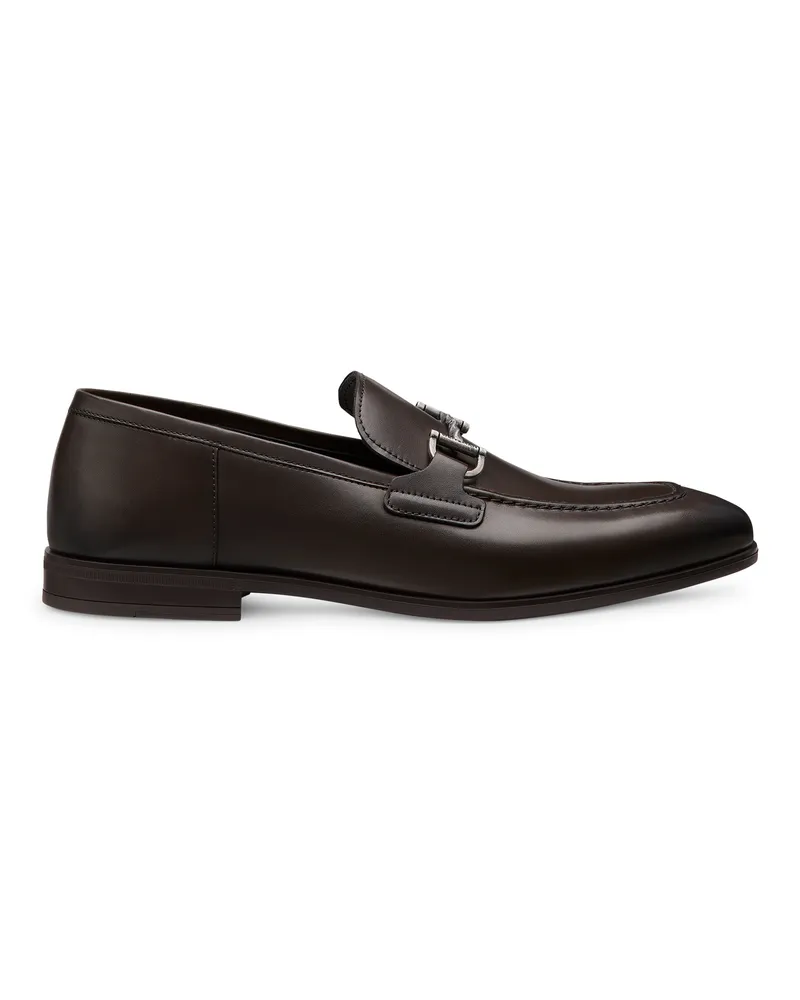 Stuart Weitzman Simon Twistbit Loafer - Uomo Mocassini Dark Brown Dark