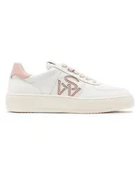 Stuart Weitzman Sw Courtside Logo Sneaker - Donna  White White